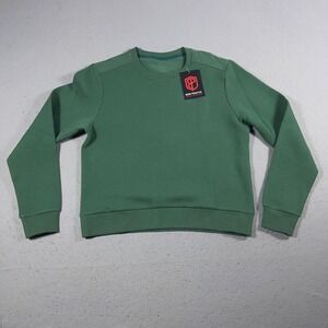 Born Primitive‎ Crewneck Sweatshirt Men M Green Quilted Texture Cotton Blend NWT